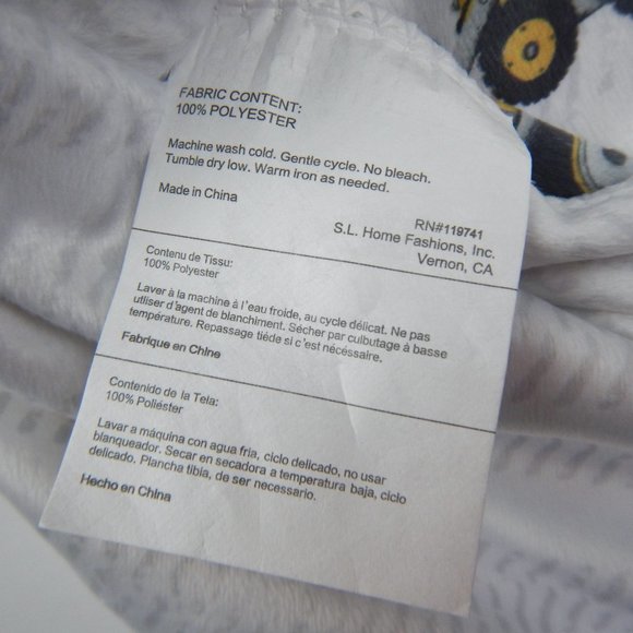 Construction Zone Dump Truck Baby Blanket Bulldozer Cement Tow Minky Lovey Soft - Picture 8 of 8